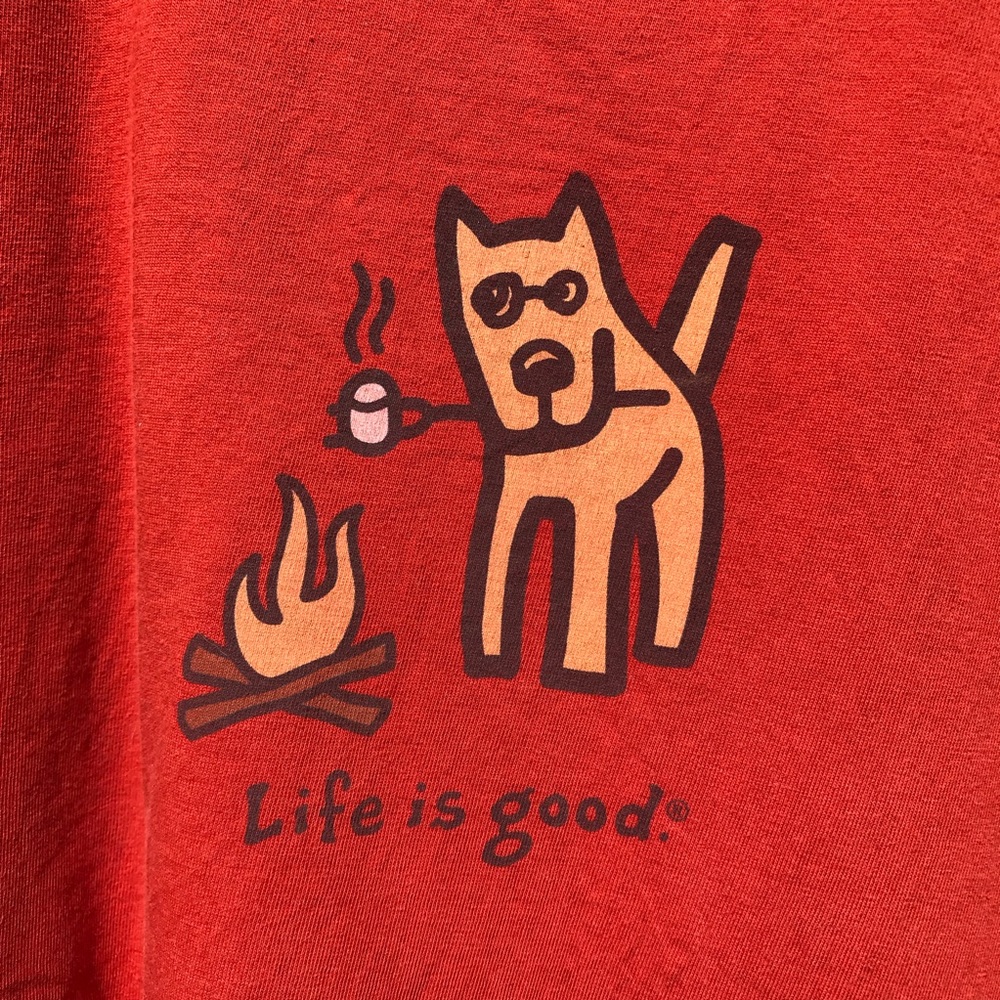 Life Is Good kids t-shirt with dog